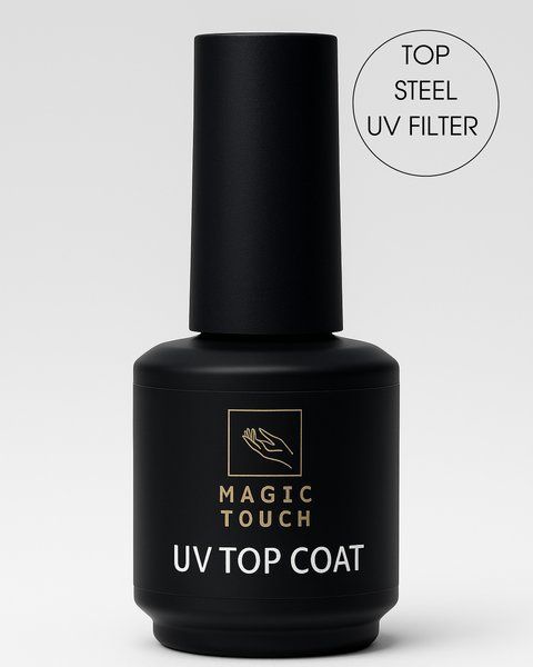 Гель лак Magic Touch TOP/ STEEL UV Filter (з УФ фільтром) без липкого шару 15мл. N01601 фото